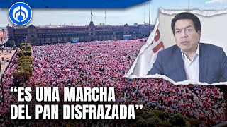 Mario Delgado explota contra el INE por marcha de la 'marea rosa'