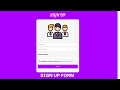 How To Make Signup Form Using HTML CSS And JAVASCRIPT | Create Sign Up Form In HTML CSS