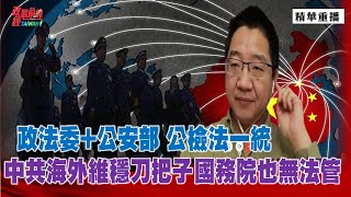 [精華]劉仲敬:政法委+公安部 公檢法一統 中共海外維穩刀把子 國務院也無法管@democratictaiwanchannel