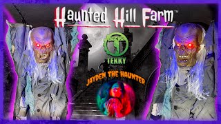 EXCLUSIVE LOOK | UNBOXING \u0026 SET UP Haunted Hill Farm 2024 Tekky Tombstone Lifter Animatronic Prop