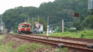 大糸線キハ52　根知駅で交換