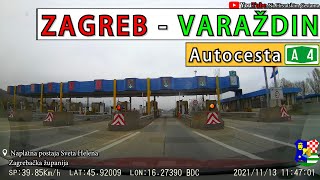 Vožnja dionicom Zagreb - Varaždin | Autocesta A4 | Jesenska verzija