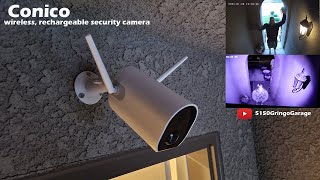 Conico rechargeable security camera set up and review (Sold by UniBuying)