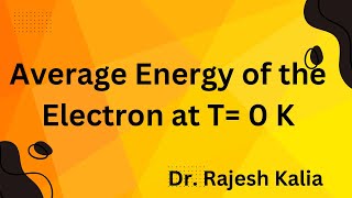 Average energy of the electrons at T=0 K