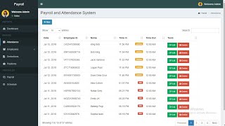 Payroll and Attendance System in PHP MySQL with Source Code | Free Download |