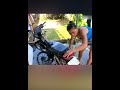 countryside girl repairing and retouching her motor bike – diy repair u0026 restoration