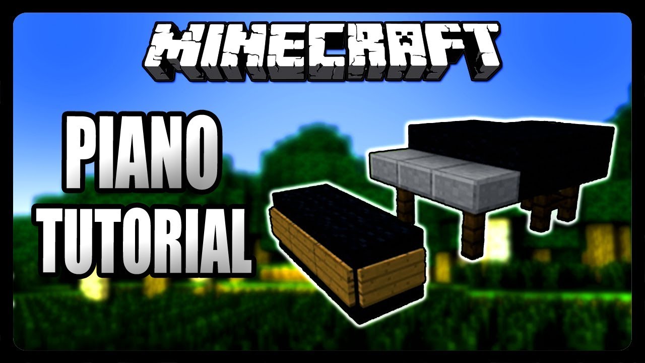 Minecraft How To Build A Piano Tutorial Youtube