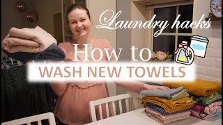 How to wash new towels // Laundry hacks