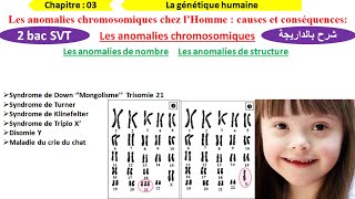 Les anomalies chromosomiques 2bac svt BIOF (شرح بالداريجة)