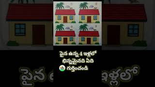 భిన్నమైన ఇల్లు కనుక్కోండి (Find the different house)\u0026Comment