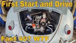 VW 40hp Engine build Part 2 - First Start - First Drive - Performance build