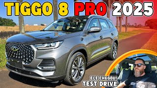 TEST DRIVE TIGGO 8 PRO 2025 - Minhas Percepções em Rodagem na Cidade e Rodovia!