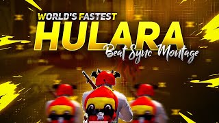 World's Fastest Beat Sync Montage HULARA | A PUBG Mobile Best Edited Montage | ELECTO X PUBGIER