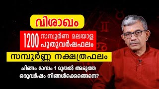 വിശാഖം 1200 പുതുവർഷഫലം ചിങ്ങം 1 മുതൽ കർക്കിടകം 31 വരെ നിങ്ങൾക്കെങ്ങെനെ? Jyothisham Yearly Horoscope