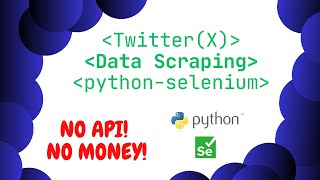 Twitter Data Scraping with Selenium | No API needed !  Dont Pay Money!