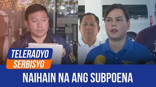 NBI serves subpoena vs VP Duterte over ‘kill threat’ to Marcos | (26 November 2024)