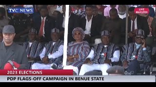 Wike, Ortom, Makinde Flags-Off PDP Campaign in Benue State | TVC NEWS LIVE