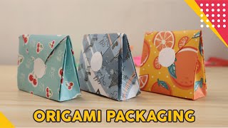 TUTORIAL MEMBUAT PACKAGING DARI KERTAS ORIGAMI, BISA UNTUK KOTAK KADO JUGA! - How to make Box gift