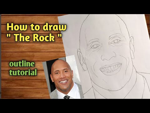 How To Draw ' The Rock ' ( Dwayne Douglas Johnson ) Step By Step ...