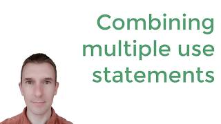 PHP namespaces 8/10: Combining multiple use statements