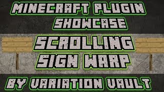 Minecraft Bukkit Plugin - Scrolling Sign Warp - Multiple warps on one sign [Teleport]