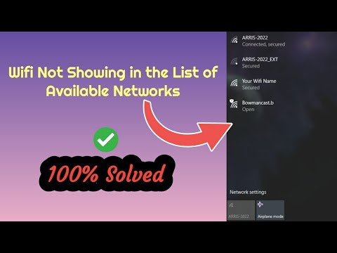 Wifi does not appear in the list of available networks (ultimate solution)