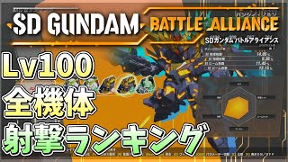 Lv100全機体射撃ランキング【SDガンダムバトルアライアンス】