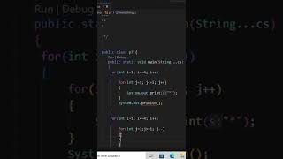 Print Right pascal's triangle star pattern program in java l #starpattern#CoderSandy0