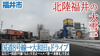 【福井市】大雪の降った1日後 志比口→国道8号線→大和田までドライブ