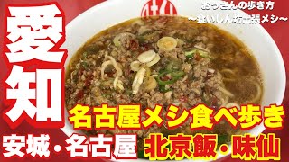 【愛知】【名古屋】【三河安城】【ひとり旅】【食べ歩き】おっさんの歩き方〜食いしん坊出張メシ#8〜【北京本店】【北京飯】【味仙】【台湾ラーメン】【にんにくチャーハン】