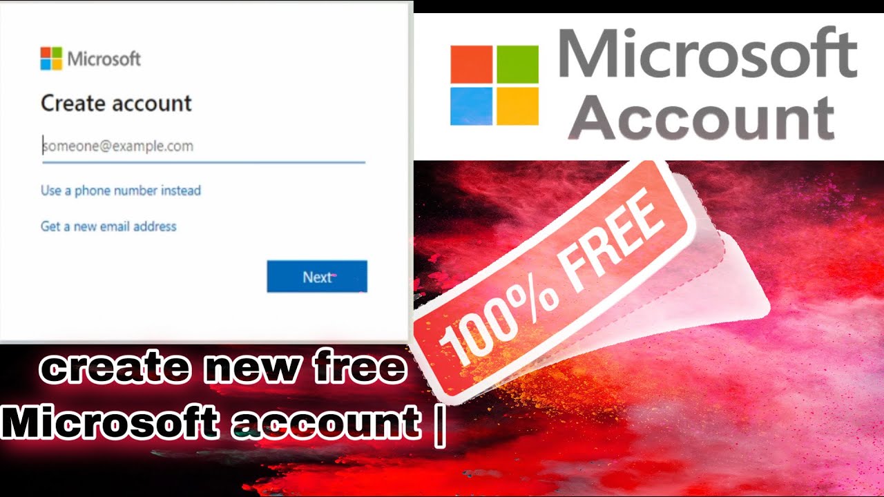 Simple Way To Create New Free Microsoft Account | - YouTube