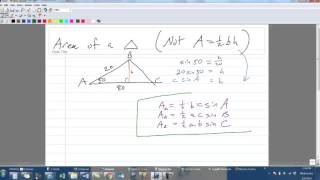 Area of a Triangle not half base times height