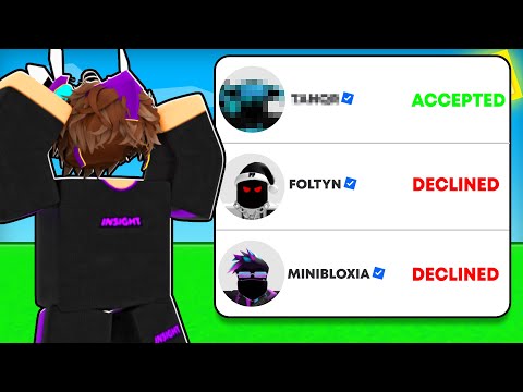 I Sent A Friend Request To 50 Roblox Bedwars Youtubers..