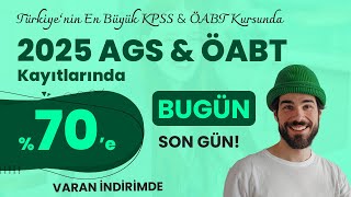 BUGÜN SON GÜN❗️2025 AGS Kurslarımızda %70, 2025 ÖABT Kurslarımızda %50 İNDİRİM❗️