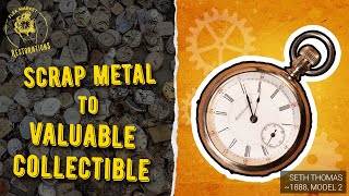 From scrap metal to valuable collectible | 1800s pocket watch restoration | 4K ASMR