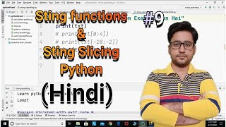 String Slicing and Functions in Python || Python tutorial for absolute beginners in Hindi || #9