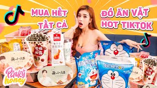 MUA HẾT TẤT CẢ ĐỒ ĂN VẶT HOT TIKTOK | Ở Nhà Mùa D.ị.c.h Ăn Gì | PINKY HONEY