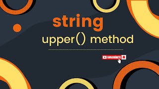 (RK) upper() string method in python