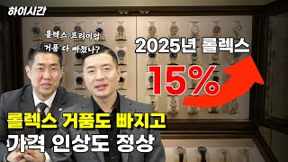 2025년 롤렉스 15% 인상?! 이제 프리미엄 거품은 다 꺼졌나? [하이시간TV]