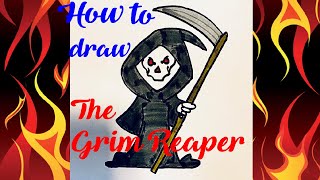 How To Draw The Grim Reaper - Halloween