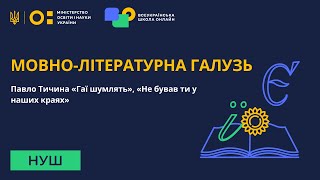 Мовно-літературна галузь. Павло Тичина «Гаї шумлять», «Не бував ти у наших краях»