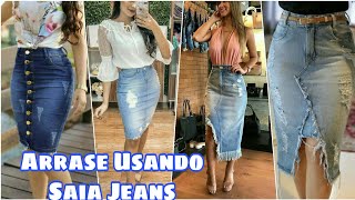 Como Usar SAIA JEANS de maneira Estilosa e Elegante