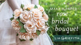 How to Make a Beautiful Bridal Rose Bouquet with Frosted Paper