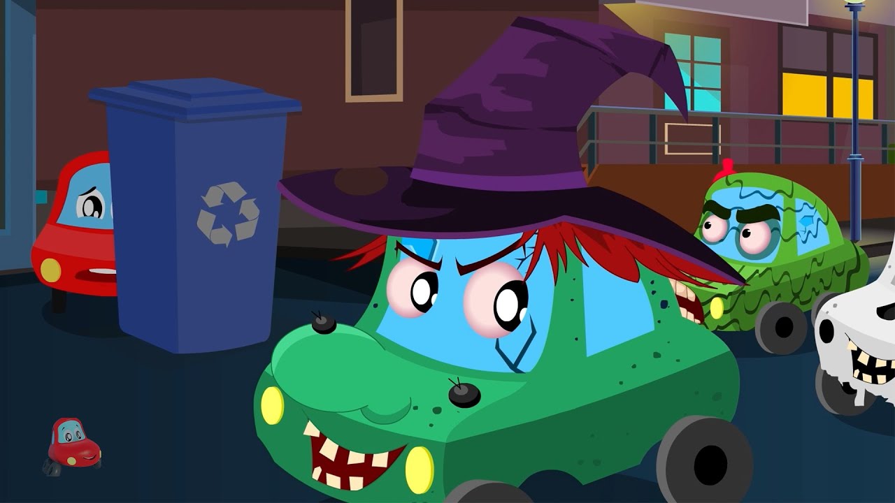 Scary Car Attack By Little Red Car Spooky Halloween Song For Kids Youtube