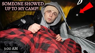 TERRIFYING WINTER CAMPING IN HAUNTED FOREST - THE MOST SCARED IVE EVER BEEN WHILE CAMPING