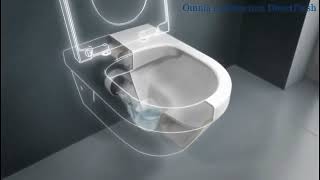 Set vas WC rimless suspendat, Villeroy\u0026Boch Architectura, DirectFlush, cu capac inchidere lenta