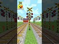 【 踏切 電車 アニメ】マイクラ ふみきり minecraft railway level railroad crossing trains 041 01