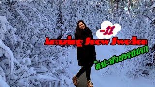 Amazing snow❄️☃️!พาชมความงามของหิมะ