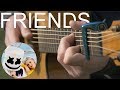 FRIENDS - Marshmello & Anne-Marie - Fingerstyle Guitar Cover (Free Tabs)