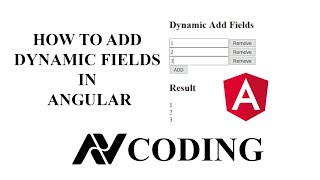How To Add Dynamic Input Fields In Angular | AV Coding